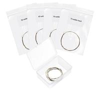 Shimeyao Lot de 4 fils à souder argentés de calibre 26 pour la fabrication de bijoux, la réparation électronique, accessoires de soudage en argent, doux, moyen, dur