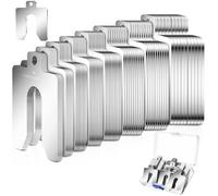 Shimeyao Lot de 80 cales fendues en acier inoxydable - Taille B - 7,6 x 7,6 cm - Assortiment de cales en métal pour nivellement - Avec boîte de rangement pour machiniste - Kit de remplacement pour