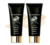 Shimma Body Coverage Perfector, Shimma Waterproof Tattoo Cover Up, Black Seed Oil Concealer, Long Lasting Body Makeup for Legs, Lightweight Transfer-Proof, Natural Finish (Warm*2)