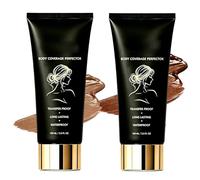 Shimma Body Coverage Perfector, Shimma Waterproof Tattoo Cover Up, Black Seed Oil Concealer, Long Lasting Body Makeup for Legs, Lightweight Transfer-Proof, Natural Finish (Bronze+Deep)