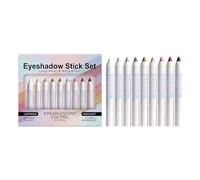 Shimmer Eyeshadow Stick, Buildable Color Liner, 4.44x6.1 Inches Sweatproof Pencil with 9 Colors, Long Lasting Eye Shadow, Eye Stick with Portable Design, Makeup Liner for Women and Ladies