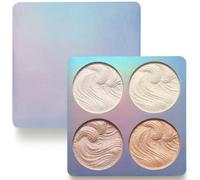 Shimmer Highlighter Powder Palette, illuminateur Surligneur Cuite imperméable Longue Durée Brillante éclaircir la Couleur de la peau Poudre de Contour du Visage