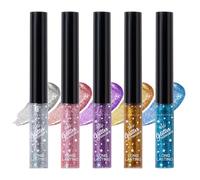 Shimmer Mascara, 5X Lengthening Lash Primer, 5ml, Long-Lasting Volume Effect, Waterproof Curl Booster, Smudge-Proof Eye Enhancer for Wedding Festival Cosplay Teen Makeup