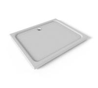 SHIMMER STONE Receveur de douche 100 x 120 cm acrylique Blanc effet pierre + bonde et siphon inclus - Salle de bain
