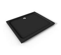 SHIMMER STONE Receveur de douche 100 x 120 cm acrylique Noir effet pierre + bonde et siphon inclus - Salle de bain