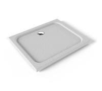 SHIMMER STONE Receveur de douche 75 x 90 cm acrylique Blanc effet pierre + bonde et siphon inclus - Salle de bain