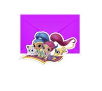 Shimmer und Shine 6 cartes d'invitation