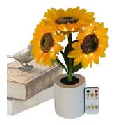 Shimmering Sunflower Lamp With Touch Dimming, USB Rechargeable Artificial Sunflower Night Light | 3-Level Brightness, Warm Home Decor For Home Kitchen Bedroom Nightstand Apartment Balcony
