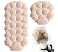 Shimmeroo Lot de 4 paires de coussinets de talon pour chaussures trop grandes, coussinets rembourrés pour chaussures lâches, inserts de talons pour rendre les chaussures plus serrées