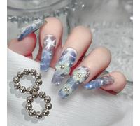 Shimmerz 2 pièces Cat Eye Nail Magnet Set avec 10 aimants chaque, Billes magnétiques rondes pour Cat Eye Gel Nail Polish, Baguettes magnétiques pour Nail Art, Outils pour design d'ongles accessoires