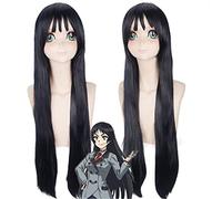 Shimoneta À Iu Gainen Ga Sonzai Shinai Taikutsu Na Sekai Sox Perruques Longue Droite Kajo Ayame Cosplay Perruque Noir Fête Perruques Pl-441