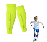 Shin Defender Shin Guards Kids, Soccer Shin Guards for Youth Adult, Calf Compression Sleeve with Honeycomb Pads (S(Age 6-10),Green)