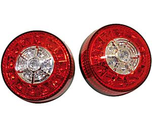 Shin Yo ATV, Feu arrière/signalisation de virage à LED 3 en 1 Noir Rouge/Net Noir Rouge/Net