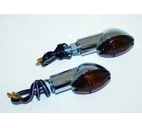 SHIN YO CATEYE clignotant chromé, court, verre teinté, homologué EU