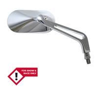 SHIN YO Ovale du miroir du guidon, Chrome