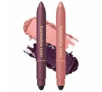 Shinalify Eyeshadow, Freshlus Shadow Liner Duos, Mitlume Perfect Color Duo-Shadow Liner 2-in-1 Eyeliner & Eyeshadow, Waterproof, Smudge-Proof Duo Eye Shadows Stick (Set-B)