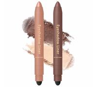 Shinalify Eyeshadow, Freshlus Shadow Liner Duos, Mitlume Perfect Color Duo-Shadow Liner 2-in-1 Eyeliner & Eyeshadow, Waterproof, Smudge-Proof Duo Eye Shadows Stick (Set-D)