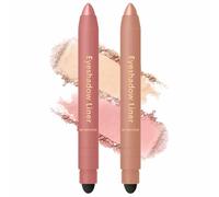 Shinalify Eyeshadow, Freshlus Shadow Liner Duos, Mitlume Perfect Color Duo-Shadow Liner 2-in-1 Eyeliner & Eyeshadow, Waterproof, Smudge-Proof Duo Eye Shadows Stick (Set-C)