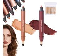 Shinalify Eyeshadow, Shadow Liner 2-in-1 Eyeliner & Eyeshadow, Waterproof and Sweat-Proof, Not Easy To Smudge, Silky and Easy To Apply, Creating Natural Eye Makeup (03+04)