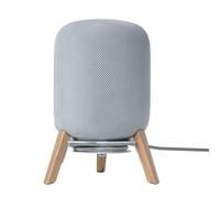 shinar Support de haut-parleur de bureau en bois véritable compatible avec Homepod 2ème génération (sortie en 2023) avec support de table de gestion des câbles en bois pour Homepod 2