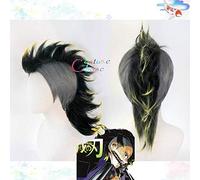 Shinazugawa Sanemi Anime démon Slayer Kimetsu No Yaiba Cosplay perruque Halloween cheveux + casquette de perruque gratuite