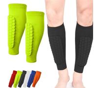 Shinbang Protector 2.0, Shin Defender Shin Guards, Ski Sports Elastic Shin Bang Protetcor with Honeycomb Pads for Kids and Aldult (Green,L)