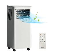 SHINCO 7000BTU Climatiseur Mobile avec Fonction 3-en-1, Climatisation, Déshumidificateur, Ventilateur, Mode veille, 2,1Kw, Télécommande, Minuteur 24h, 2 Kits Fenêtre