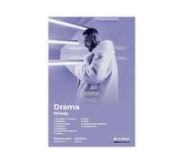 Shindy Art Poster Hip Hop Music Album Drama Cover Tracklist Élégant Rappeur Chanteur Cadeau Décoration de Rap Room Poster Toile Décoration murale Peinture pour Salon Chambre Décoration 40,6 x 61 cm
