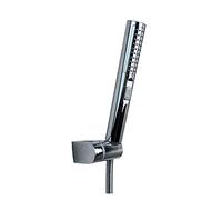 Shine Chrome Douchette à Main 2 Fonctions - Pommeau de Douche Haute Pression - Support ABS avec Tuyau de Douche de 1,5 m - Noir (Couleur : CP Set)