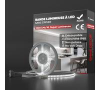 Shine Decor 1m Bande Lumineuse LED, 220V Autocollante Silicone Bande LED étanche IP65, SMD 2835 120 leds/m Ultra Haute Luminosité pour Cuisine Jardin Eclairage LED (Blanc Froid, Certifié CE)