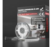 Shine Decor 2m Bande Lumineuse LED, 220V Autocollante Silicone Bande LED étanche IP65, SMD 2835 120 leds/m Ultra Haute Luminosité pour Cuisine Jardin Eclairage LED (Blanc Froid, Certifié CE)