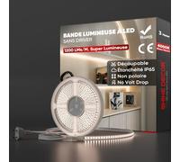 Shine Decor 3m Bande Lumineuse LED, 220V Autocollante Silicone Bande LED étanche IP65, SMD 2835 120 leds/m Ultra Haute Luminosité pour Cuisine Jardin Eclairage LED (Blanc Naturel, Certifié CE)