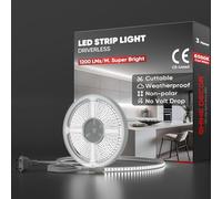 Shine Decor 3m Bande Lumineuse LED, 220V Autocollante Silicone Bande LED étanche IP65, SMD 2835 120 leds/m Ultra Haute Luminosité pour Décoration Maison Cuisine Jardin Eclairage LED (Blanc Froid)