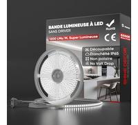 Shine Decor 5m Bande Lumineuse LED, 220V Autocollante Silicone Bande LED étanche IP65, SMD 2835 120 leds/m Ultra Haute Luminosité pour Cuisine Jardin Eclairage LED (Blanc Froid, Certifié CE)