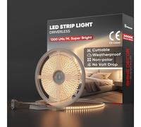 Shine Decor 5m Bande Lumineuse LED, 220V Autocollante Silicone Bande LED étanche IP65, SMD 2835 120 leds/m Ultra Haute Luminosité pour Décoration Maison Cuisine Jardin Eclairage LED (Blanc Chaud)