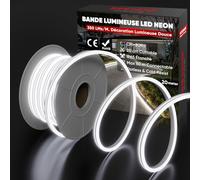 Shine Decor Neon Ruban LED 20m, 230V Bande lumineuse, IP65 Etanche, 10W/M, 350LM/M, 120 leds/m Neon LED Strip pour Décoration Maison Cuisine Jardin Eclairage LED (Blanc Froid)
