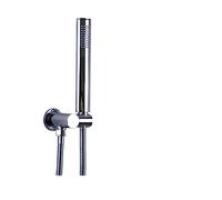 Shine Ensemble de Douche chromé avec poignée en Laiton, Plastique ABS/Laiton Massif avec Support de Sortie, Tuyau réglable en Acier Inoxydable (Couleur : B)
