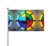 Shine in all directions Drapeau décoratif d'extérieur (0,9 x 1,5 m), durable et résistant à la lumière, drapeau de mariage, cour en plein air, anniversaire de mariage