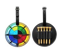 Shine in All Directions Sac de rangement multifonction pour tee de golf pour homme, matériau PU durable Noir