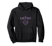 Shine Like A Diamond Violet Inspiration Motivation Élégante Sweat à Capuche