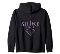 Shine Like A Diamond Violet Inspiration Motivation Élégante Sweat à Capuche
