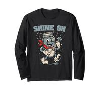 Shine On Banjo Playing Moonshine Jar Cute Banjo Picker Music Manche Longue