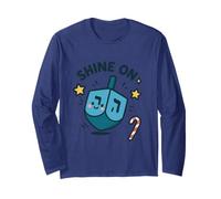 Shine on Dreidel Joli Motif de Hanoukka Manche Longue