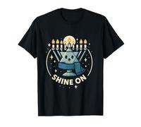 Shine on Hanukkah Menorah Design étoile de David T-Shirt