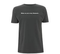 Shine On You Crazy Diamond Song T-shirt avec citation « Wish You were Here » - Gris - Large