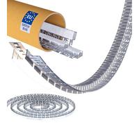 Shine Plus Profilé de cloison sèche LED de 2 m x 12 pièces, profilé d'encastrement flexible et flexible, convient pour les bandes LED, canal en aluminium LED, utilisation flexible pour la conception