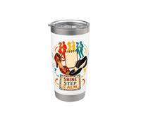 SHINE STEP CALM Salsa Pas et rythme en duo Gobelet isotherme en acier inoxydable double paroi