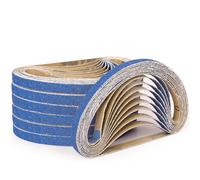 Shineboc Bandes Abrasives 13 x 457 mm, 40 Pièces Bandes Abrasives Grain 40 pour Ponceuse à Bande pour Métal Bois