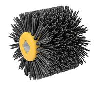 Shineboc Brosse Nylon Abrasifs 60 Grain, 120x100mm Brosse de Meulage pour Nettoyer/Dérouiller/Dégriser/ébavurer Compatible avec Rénovateur Exterieur - Gris