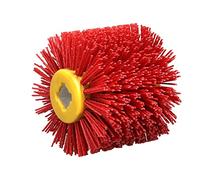 Shineboc Brosse Nylon Abrasifs 80 Grain, 120x100mm Brosse de Meulage pour Nettoyer/Dérouiller/Dégriser/ébavurer Compatible avec Rénovateur Exterieur - Rouge